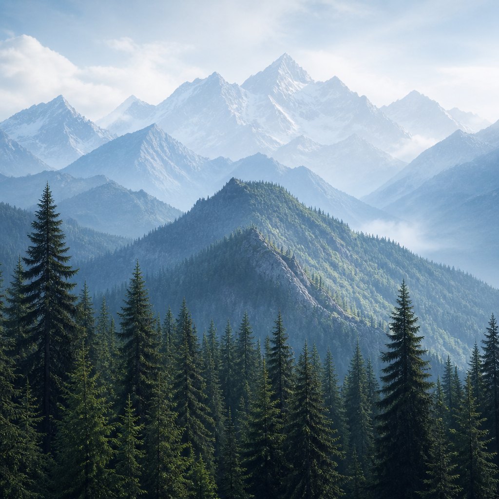 AI-generated Atmospheric Perspective example