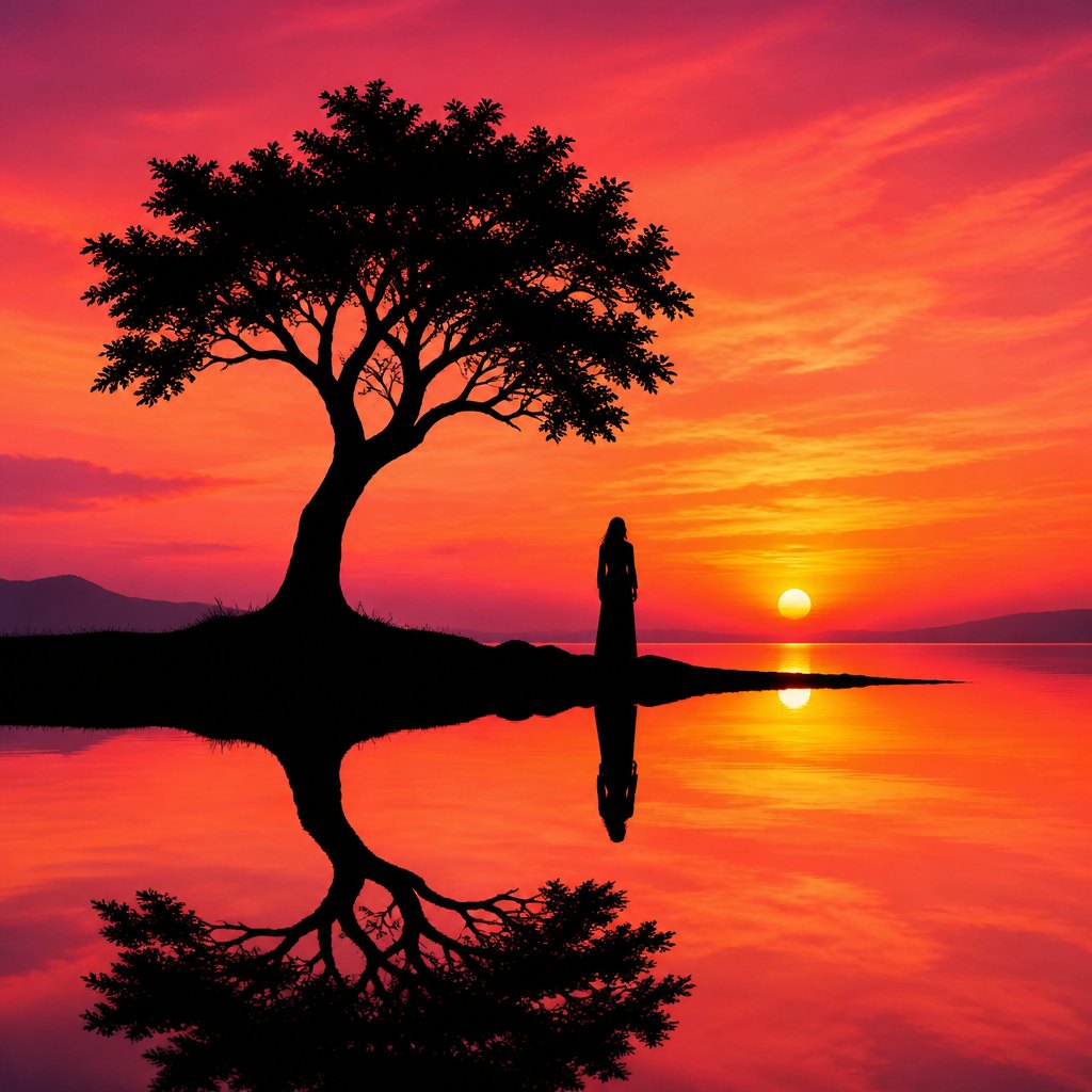 AI-generated Silhouette example