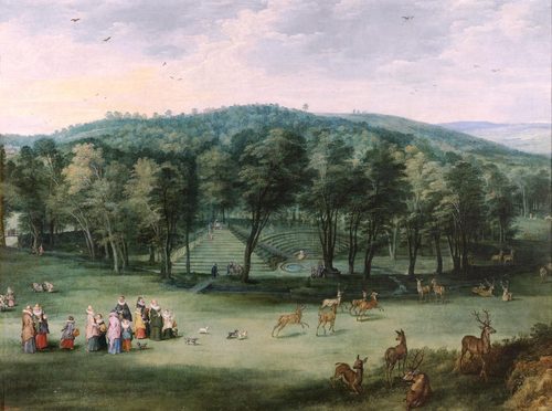 The Infanta Isabel Clara Eugenia in the Mariemont Park — Atmospheric Perspective