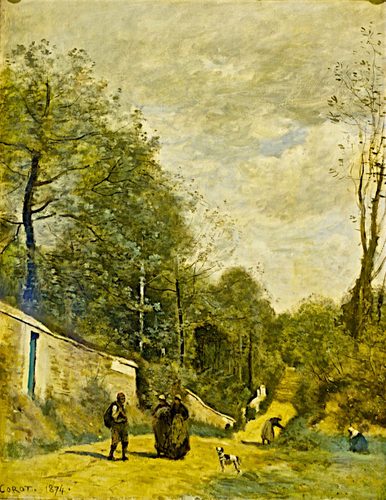 A Road at the Ville-d'Avray (1874) - Jean-Baptiste Camille Corot (28222916085) — Color Harmony