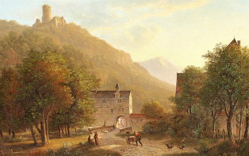 Castle Hausach in the Black Forest at sunset. — Color Temperature