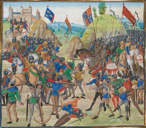 Battle of Crécy between the English and French in the Hundred Years' War. — Complexity