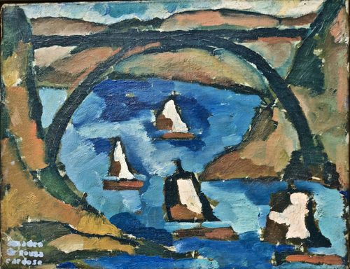 Landscape (Bridge and Boats)(1914) - Amadeo de Souza-Cardoso (1897-1918) (34174800674) — Depth