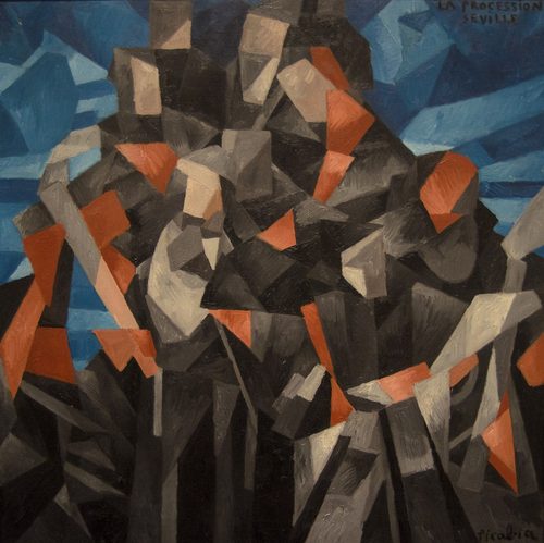 Francis Picabia, 1912, The Procession, Seville, oil on canvas, 121.9 x 121.9 cm, National Gallery of Art, Washington DC — Dynamic Composition
