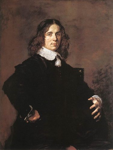Portrait of a Seated Man Holding a Hat. — Implied Line