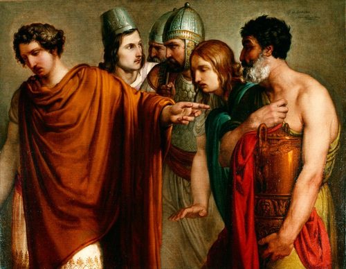 Italian:  La morte di AbradateThe Death of Abradates — Implied Line