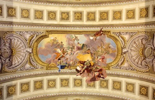 Allegory of war and Law - Prunksaal - Austrian National Library — Implied Texture