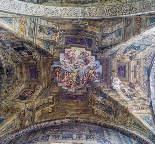 Chiesa di Santa Agata volta sopra l'ingresso Brescia — Implied Texture