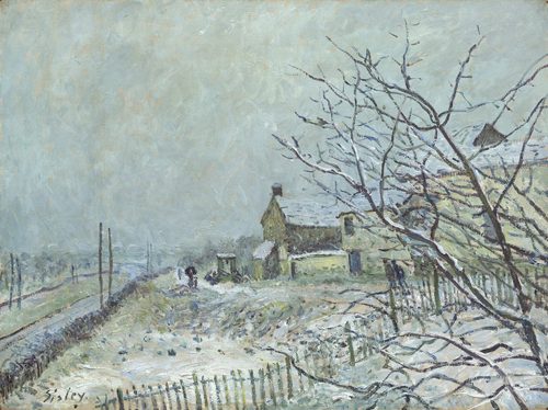 First Snow at Veneux-Nadon — Leading Lines
