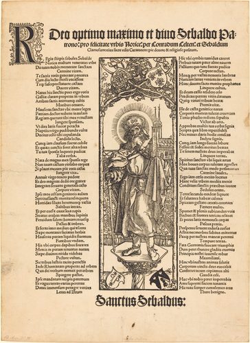 Saint Sebaldus Standing on a Column — Line