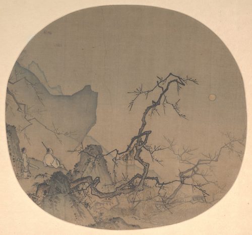 Viewing plum blossoms by moonlight — Negative Space