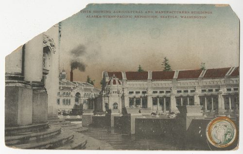 Agricultural and Manufacturers Buildings at the Alaska Yukon Pacific Exposition, 1909 - DPLA - 5d7de4717988c7130e1ae9d66b7f9ad0 (page 1) — Repetition