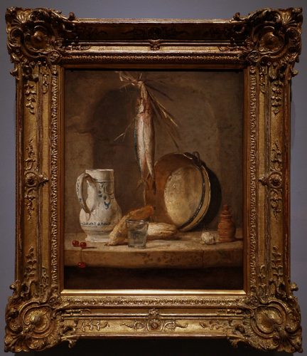 Jean-siméon chardin, natura morta con aringhe, 1735 ca — Saturation