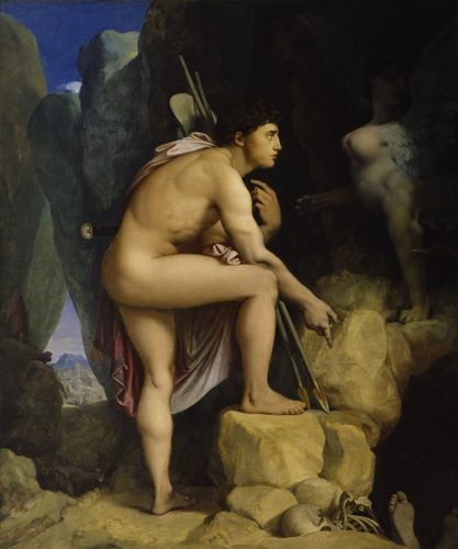 Oedipus and the Sphinx — Split-Complementary Colors