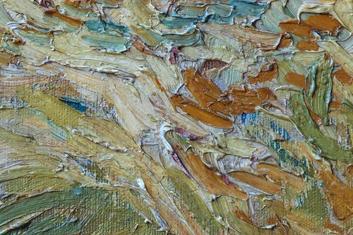 Wheat Field with Cypresses — Texture