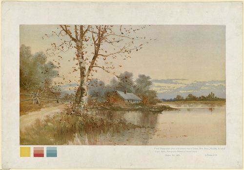 Lakeside Cottage in Autumn by Boston Public Library — Triadic Colors